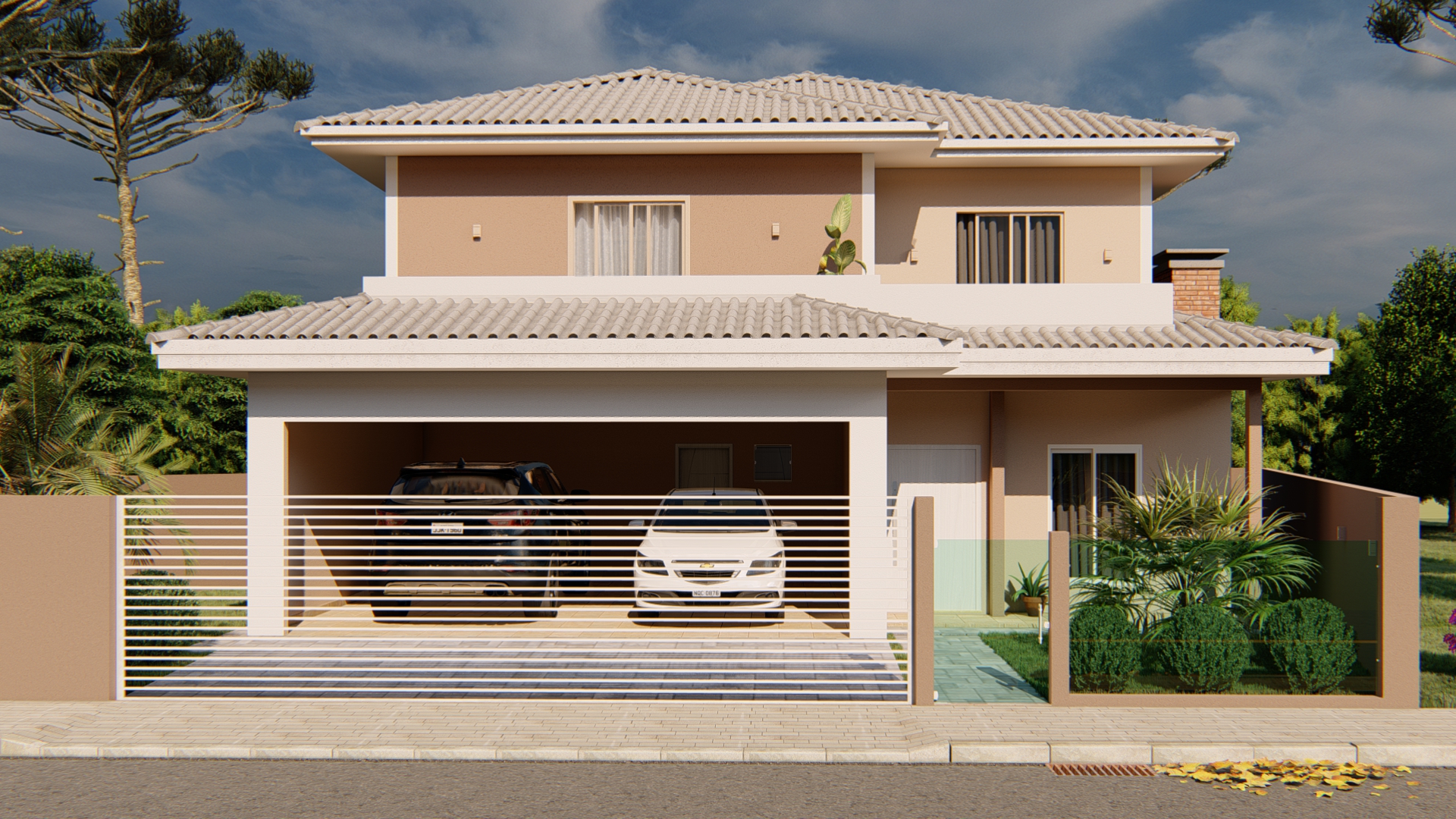 Projeto Residencial de Casa Moderna em Rio Negro PR - 400 m²